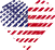 Logo of Top Desites De Encontros USA, Heart Shaped Image of USA flag.